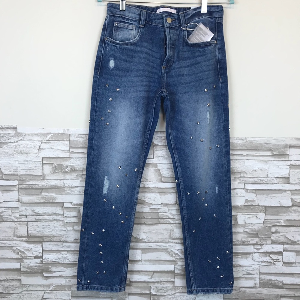 Zara denim NWT jeans with stars in size 36(4) - Picture 8 of 8